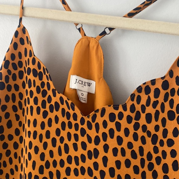 NWOT J. crew Mustard Dot Tank Size 0 - Picture 2 of 5